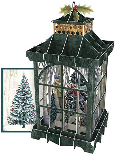 Paper D'Art 3D Pop Up - Farol de Navidad con tarjeta de Navidad