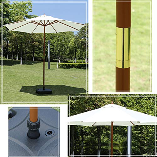 Parasol De Jardín De Madera,sombrillas De Jardín Grandes De Color Beige,Utilizado para Balcón/Exterior/Terraza (2.7m / 8.9ft)