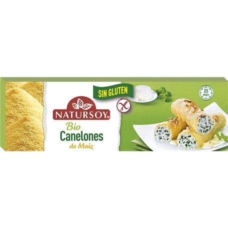 Pasta precocida de canelones de maíz sin gluten 250g, Natursoy