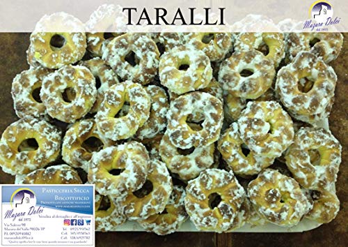 Pasticceria Mazara Dolci Taralli Morbidi Limone Sicilia 100% Dulces caseros y Galletas 500 gr