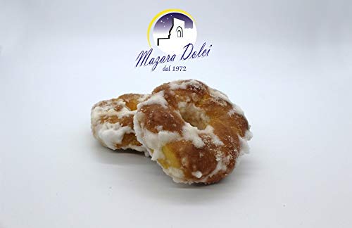 Pasticceria Mazara Dolci Taralli Morbidi Limone Sicilia 100% Dulces caseros y Galletas 500 gr