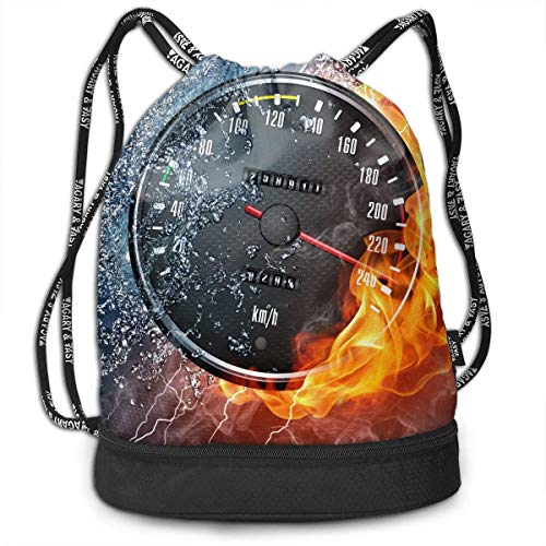 Patrón de medidor de Fuego de Agua Deportes Gimnasio Mochila Totalizador Mochila de Viaje Mochilas con cordón Mochilas Bolsas