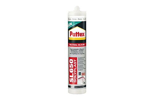 Pattex SL650, silicona neutra para ventanas y juntas, color transparente, 300 ml