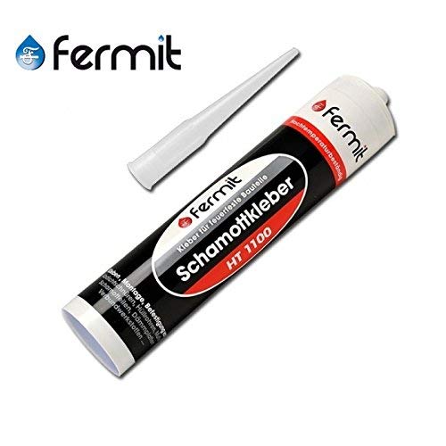 Pegamento de arcilla HT 1100 de Fermit, adhesivo para componentes refractarios (310 ml)