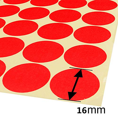 Pegatinas Redondas Colores de 16 mm,Etiquetas Adhesivas Redondas 14 Pegatinas de Etiquetas Autoadhesivo Imprimibles Manuscritas de Colores para Calendarios de Codificación de Colores 1512 Piezas