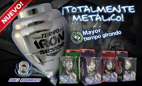 Peonza Trompo Turbo Iron Silver Metal