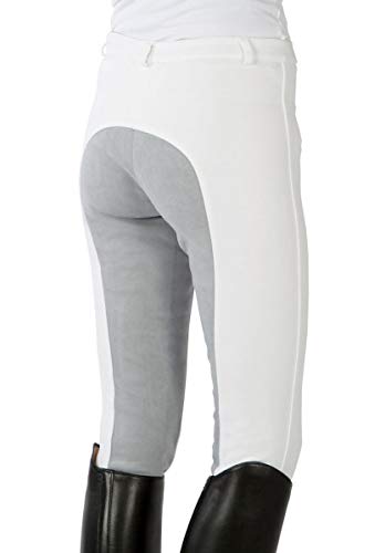 PFIFF - Pantalones de equitación con culera Gris Blanco Weiss Talla:44