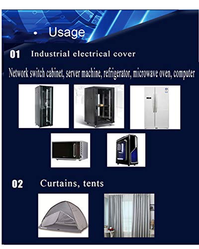 PHBSF Tela De Faraday,Magnética emi RFID Tela De Níquel Y Cobre Proteja Su Teléfono, iPad, Dispositivos Electrónicos contra Piratería, Seguimiento Y Destrucción De EMP43 W(Size:1.08 * 2m)