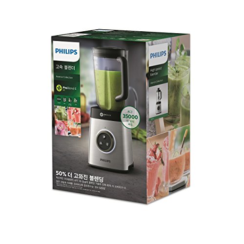 Philips Avance HR3653/00 - Batidora de Vaso, 1400 W, Jarra 2 L, Tritan, Acero Inox