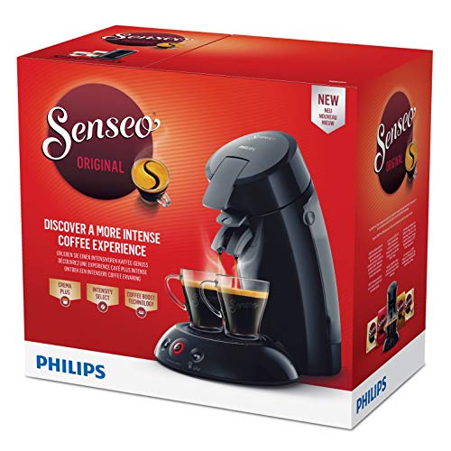 Philips SENSEO Original HD6554/61 - Cafetera monodosis con tecnología Coffee Boost y Crema Plus, selección de intensidad, color negro