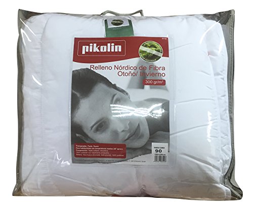 Pikolin Home - Edredón/Relleno nórdico infantil de fibra antiacáros para cuna, otoño-invierno, 300gr/m², 100x120cm-Cuna (Todas las medidas)