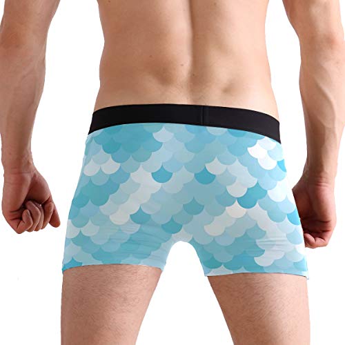 PINLLG - Calzoncillos Tipo bóxer para Hombre, diseño de balanza de Sirena, Color Azul Multicolor Multicolor S