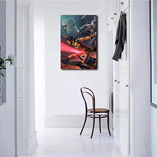 Pintura al óleo abstracta moderna con diseño de superhéroe x hombre cíclope lobero cómic de lobero para decoración del hogar para decoración de pared, lona, Sin marco., 20"x28"