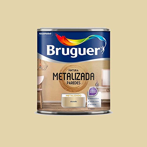 Pintura metalizada para paredes Bruguer (Oro) 1L