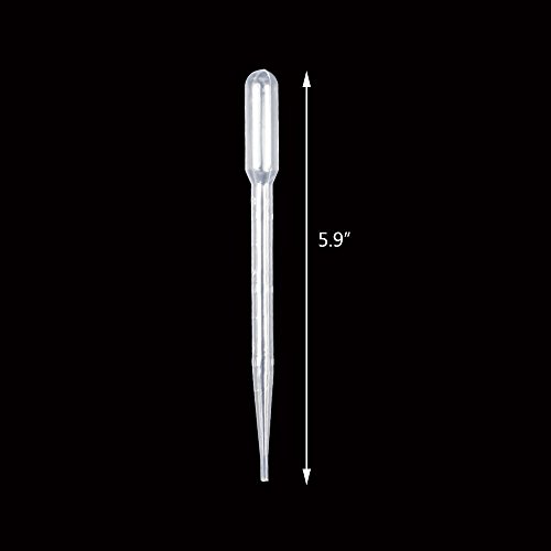 Pipetas 200 unidades 3ml Desechables Plastico Transparente Pipetas con Escala