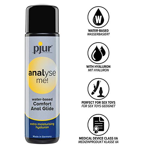 pjur analyse me! Comfort Water Anal Glide - Lubricante acuoso - para sexo anal cómodo - adecuado para juguetes eróticos (30ml)