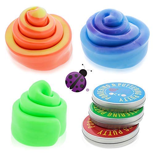 Plastilina Inteligente Mágica | Juego de 3 Slime | 1 que Brilla en la Oscuridad, 2 que Cambian de Color con la Temperatura y la Luz | Juguetes para Niños y Niñas, Perfectos como Regalos de Cumpleaños