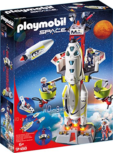 PLAYMOBIL Space Cohete con Plataforma de Lanzamiento, A partir de 6 años (9488)