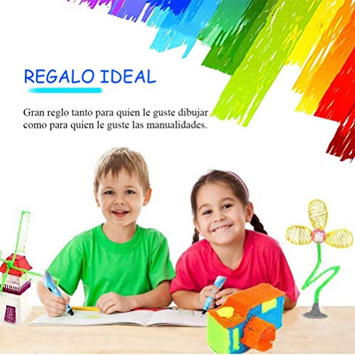 Pluma para Impresión 3D, Lápiz Inteligente 3D Pen Bolígrafo LCD Pantalla Temperatura Ajustable con Filamentos PLA compatibles ABS para Niños Adultos Gran Regalo de Reyes Navidad Cumpleaños