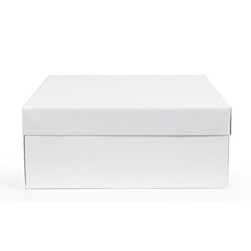 PME CBO805 Caja para Tarta 27,5x27,5x15cm, Blanco, 11-Inch