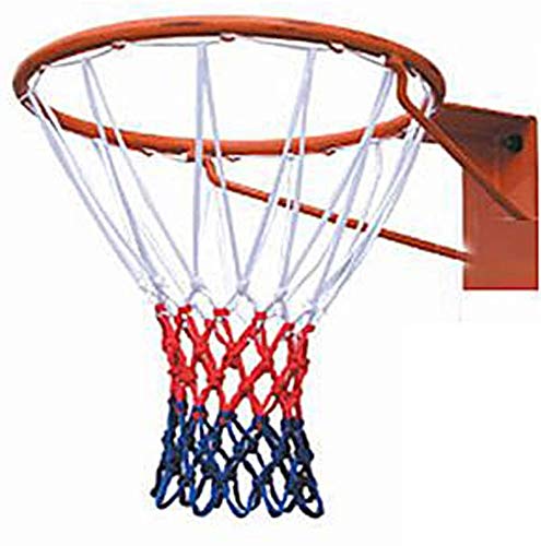 pnxq88 Canasta de Baloncesto, 50cm 13 Aros Polipropileno Canasta de Baloncesto, Interior/Exterior Profesional Canasta de Baloncesto Todo Clima Resistente Red - Blanco y Rojo, Free Size