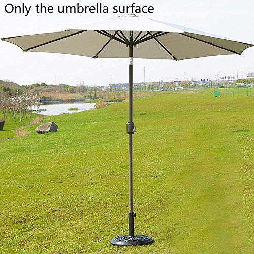 POHOVE Parasol Cubierta Superior, Recambio Tela Jardín Sombrilla Toldo Funda para Jardín, Terraza, Patio,Piscina Paraguas - Beige, Free Size