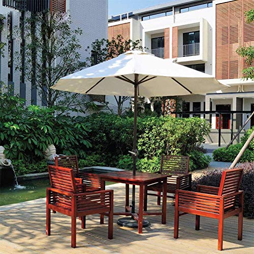 POHOVE Parasol Cubierta Superior, Recambio Tela Jardín Sombrilla Toldo Funda para Jardín, Terraza, Patio,Piscina Paraguas - Beige, Free Size