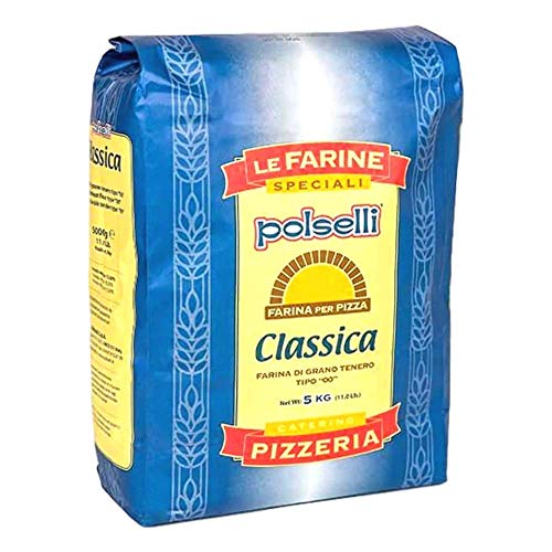 Polselli - Harina clásica italiana de trigo tierno, tipo "00", 5 kg, especial para pizza napolitana