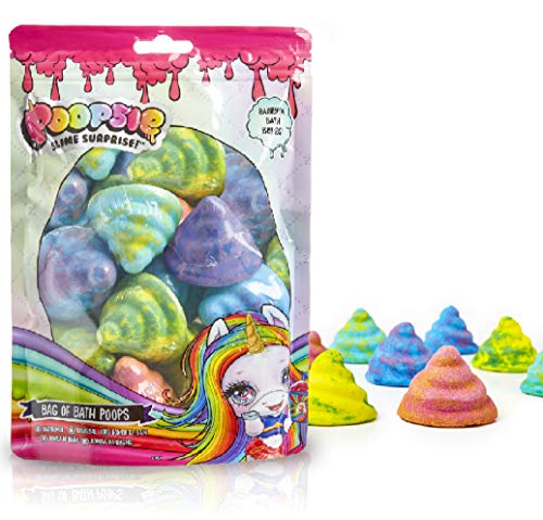 Poopsie Slime Surprise Unicornio Bolsa Sorpresa de Bombas de Baño para Niñas, Incluye 10 Bombas Baño Efervescentes, Divertidas Bolas de Arcoiris Perfumadas, Regalos Unicornios para Niños