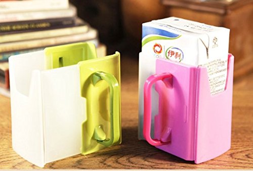 Portavasos de leche de cartón, Caja de bolsa de leche de jugo de bebida Taza ajustable de porta para entrenamiento de bebida de bebés (Verde)