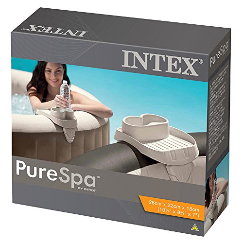 Portavasos de plástico Intex PureSpa Beige, 26 x 22 x 18 cm