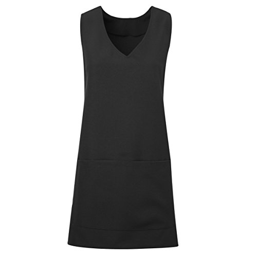 Premier - Delantal estilo túnica cruzado para mujer (L/XL) (Gris oscuro)