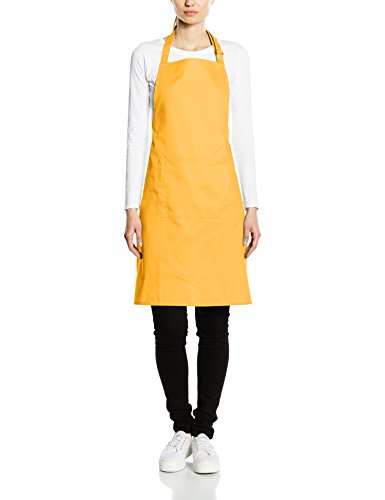 Premier Workwear Colours Bib Apron with Pocket Top, Amarillo (Sunflower Yellow), L para Mujer