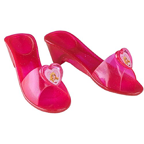 Princesas Disney - Zapatos de Bella Durmiente para niña, color rosa - Talla 4-6 años (Rubies 35354)