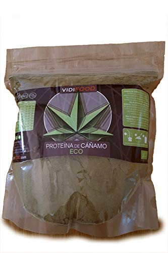 Proteína de Cáñamo ECO en Polvo | 1kg | Aumento de masa muscular y energía | 46% de proteínas y 35% de ácidos grasos (Omega 3, 6 y 9) | Apto para Veganos | Sabor Neutro