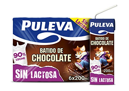 Puleva Batido de Chocolate Sin Lactosa - Pack de 6 x 200 ml - Total: 1200 ml