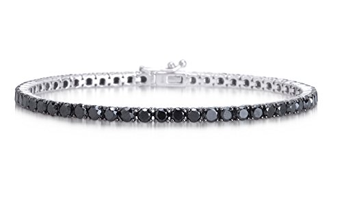 Pulsera Tenis de Hombre de Plata de ley 925 con Circonita Cúbica Negras (19)