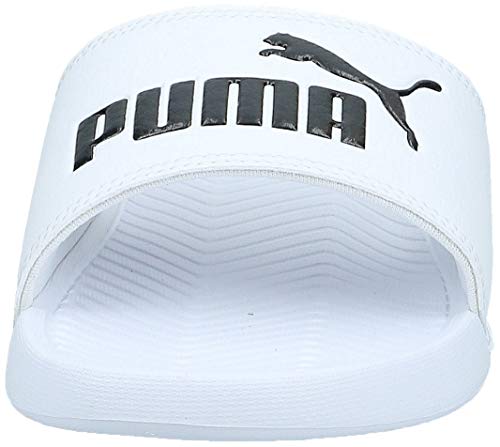 PUMA Popcat, Sandalias deslizantes Unisex Adulto, Blanco White Black, 44.5 EU