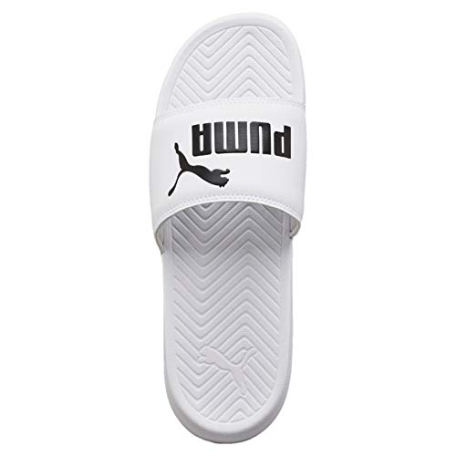 PUMA Popcat, Sandalias deslizantes Unisex Adulto, Blanco White Black, 44.5 EU