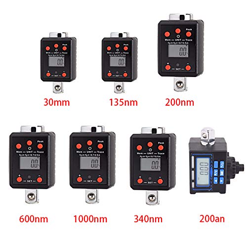 PURATEN - Adaptador de Llave dinamométrica, Pantalla Digital LCD electrónica, medidor de par de apriete Ajustable, Adaptador de 1,5-1000 NM, Llave Universal Profesional