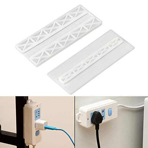 PURATEN Socket Fixer, Plastic Punch Free Selbstklebende móviles Wandmontierte estable cables Organizer Socket Fixer para Home Office Hotel, etc., No cero., como en la imagen, Tamaño libre