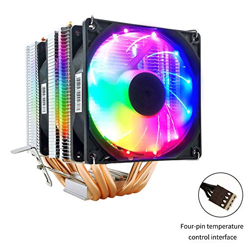 PURATEN - Ventilador para CPU (6 Tubos de Calor, refrigeración de Cobre Dual, silencioso), No Cero, como se Muestra en la Imagen, 2