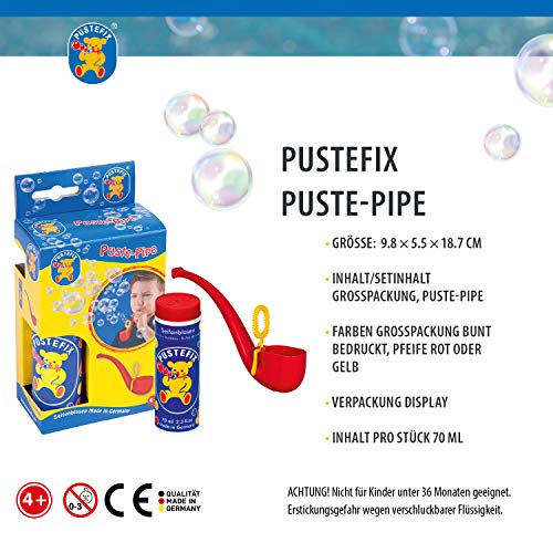 Pustefix 420869435, Pipa de Jabón con Tubo, 70 ml , Modelos/colores Surtidos, 1 Unidad