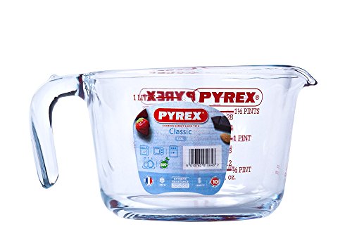 Pyrex Prepware Set de 3 Jarras Medidoras con Extrema Resistencia a los Choques Térmicos