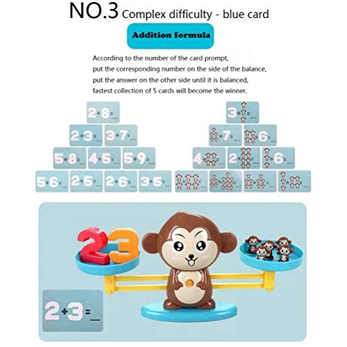 Pywee Monkey Digital Scales Toy Balance de educación temprana Niños Educación Digital Suma y resta Digital Math Scales Toys