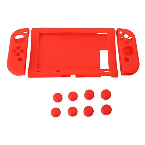 qianqian56 11 en 1 Funda protectora para fregadero de silicona suave a prueba de golpes de reemplazo para Nintendo Switch Console NS Joy-Con Controller