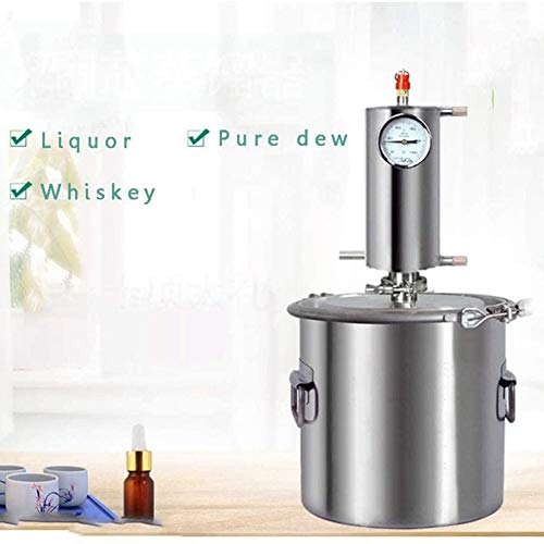 QIDIAN Moonshine Distiller Brewing Alcohol Mashine Home Brewing Liquor Brandy Vodka Distiller,Comprises Accesorios para La Elaboración De Cerveza (20L)