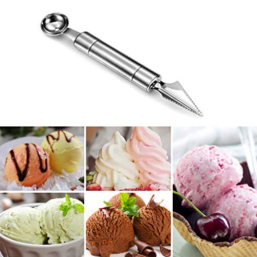 qingqingR Cuchillo para tallar Frutas Cuchara de Helado Cuchara en Forma de Bola para excavar Papa de Frutas