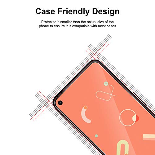 QITAYO, 4 Pack, Protector de Pantalla Google Pixel 4A, [Dureza 9H] [Fácil instalación] [HD Clear] [Anti-Burbujas] Google Pixel 4A Cristal Templado