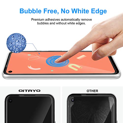 QITAYO, 4 Pack, Protector de Pantalla Google Pixel 4A, [Dureza 9H] [Fácil instalación] [HD Clear] [Anti-Burbujas] Google Pixel 4A Cristal Templado